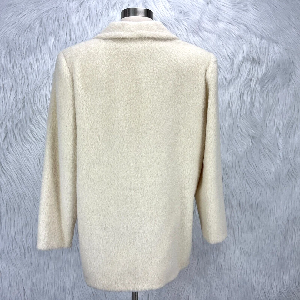 Jaqueta Alpaca Feminina Vintage Anos 50 Anos 60 12 Marfim Rainhas Peruanas Gambit Alt Classic - Imagem 4 de 4