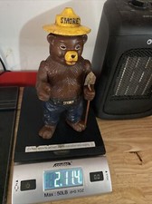 Hucha Smokey Bear Park Forest Ranger 2+ libras grizzly ahumado decoración del hogar EE. UU.