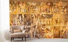 Renaissance Fresco Italy Wallpaper Mural Removeable Washable Peel & Stick Art