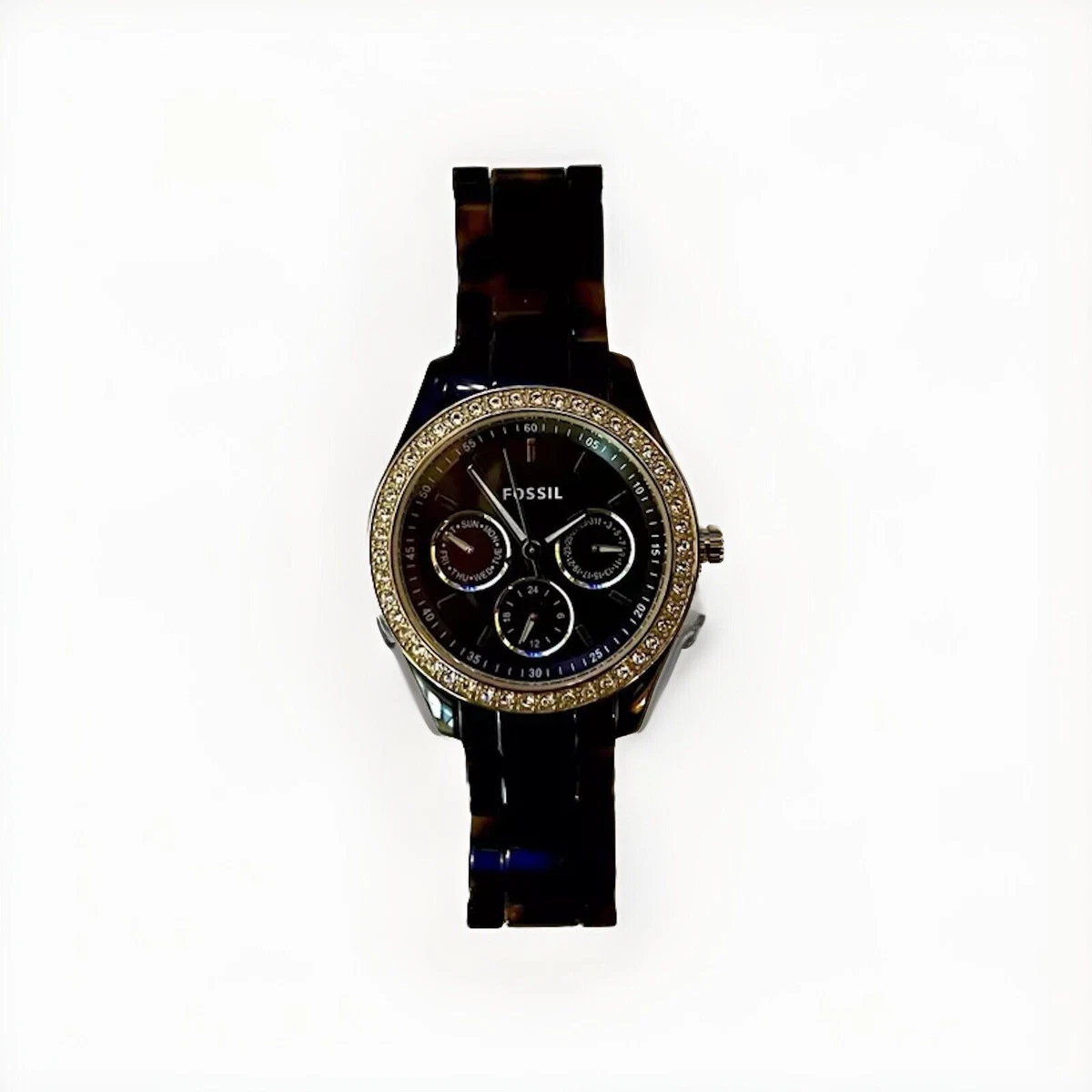 Fossil black acrylic stella purple iridescent face 6.15 main image 2