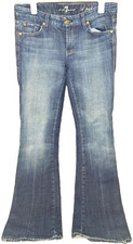 7 For All Mankind Jeans 'A' Pocket Bootcut Women's 27 Stonewash Made in USA
