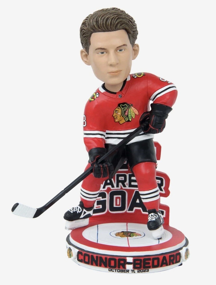 Connor Bedard Chicago Blackhawks First Career Goal Bobblehead In 