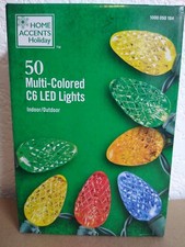 HOME ACCENTS HOLIDAY 50 Multi-Color C6 LED Lights Set Indoor/Outdoor