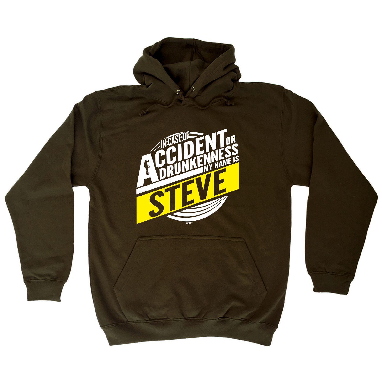 Funny Novelty Hoodie with In Case of Accident or Drunkenness Steve Design