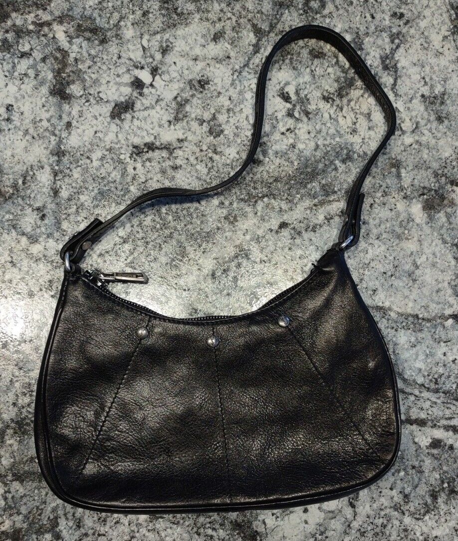 YVES SAINT LAURENT black leather studs VNTG small handbag YVES SAINT LAURENT black leather studs VNTG small handbag