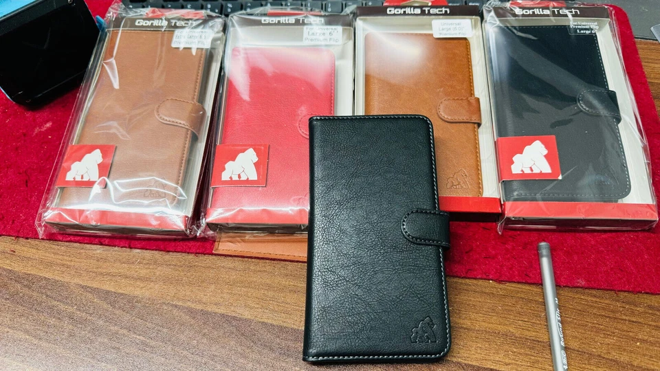 Uinversal Size 6.9"/6.5"/6" Premium Leather Flip Wallet Case For all phone model - Image 4 of 4