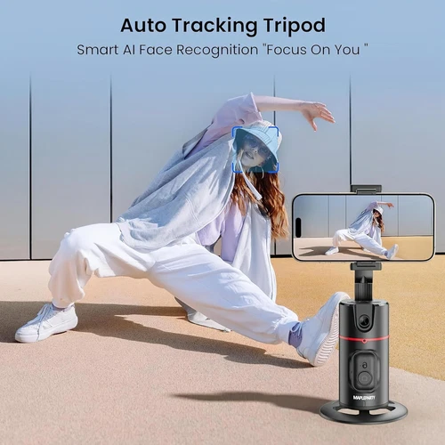 360° Handy Selfie Stick Stativ mit AI Auto Face Tracking Smart Gestensteuerung - Bild 10 von 15