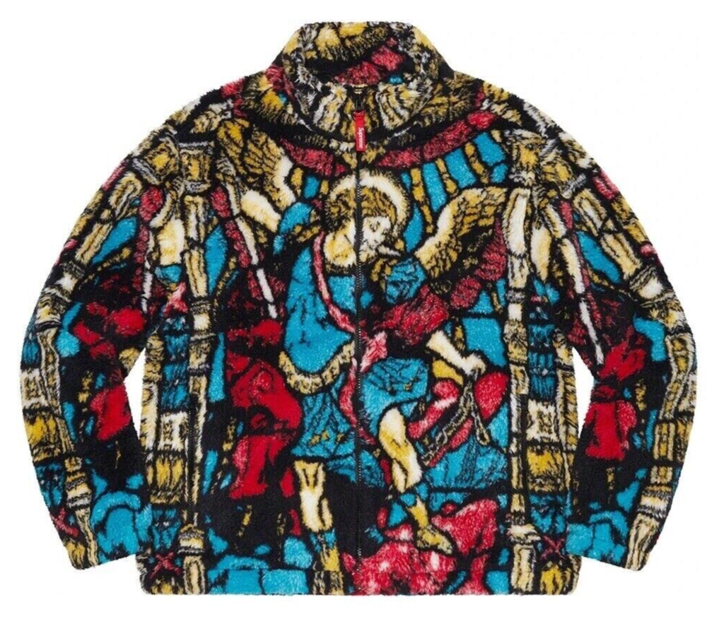 Supreme SAINT MICHAEL FLEECE JACKET White L SS21