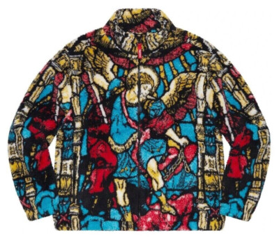 Supreme SAINT MICHAEL FLEECE JACKET White L SS21 | eBay UK
