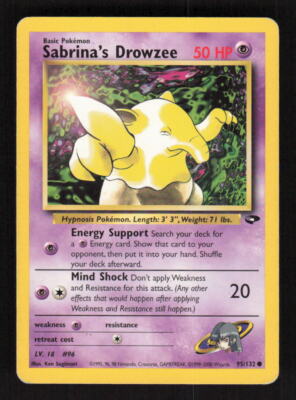 Pokemon Gym Challenge #095/132 Sabrina's Drowzee Common | eBay