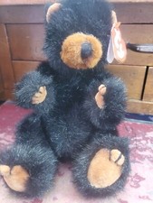 Ty Beanie Baby "Ivan" 1993 - The Attic Collection jointed black bear. JL742
