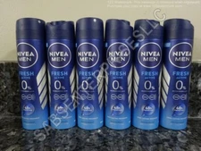 6 Nivea Men FRESH ACTIVE 48hr Antibacterial Deodorant Men's Body Spray 150ml NEW