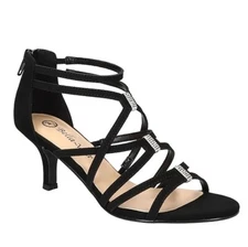 Bella Vita Womens 6 W Black Lamy Karlette Stiletto Heel Sandals NIB IC9