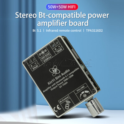 50W*2 Stereo Bluetooth HI-FI Digital Amplifier Board TPA3116 with Remote Control