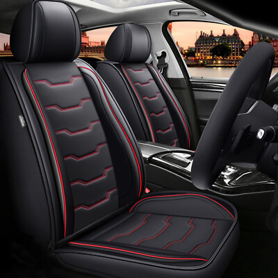 For Nissan Titan 2009-2023 Front Row Car 2-Seat Covers PU Leather Protector 2pcs