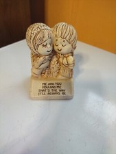 Vintage Paula Sillisculpt W-138 Figurine Me and You 4" Figure 1970 Made in USA