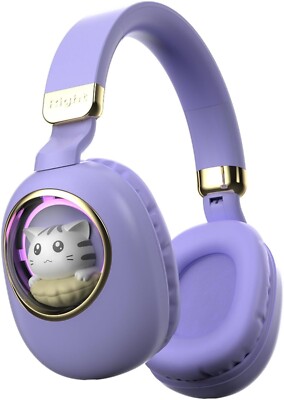  Xmenha MS-B4 Purple Kids Bluetooth Pet Headphones Wireless with Microphone 