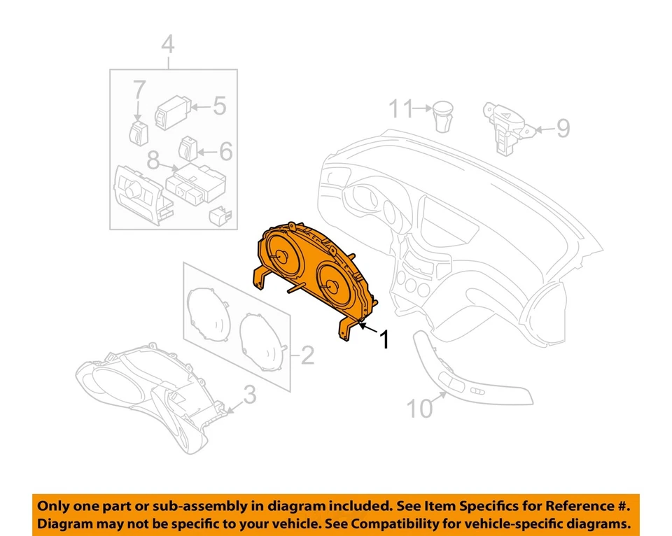 Subaru Tribeca 2007 velocímetro OEM rasguños menores 85012XA02A Foto 3 de 4