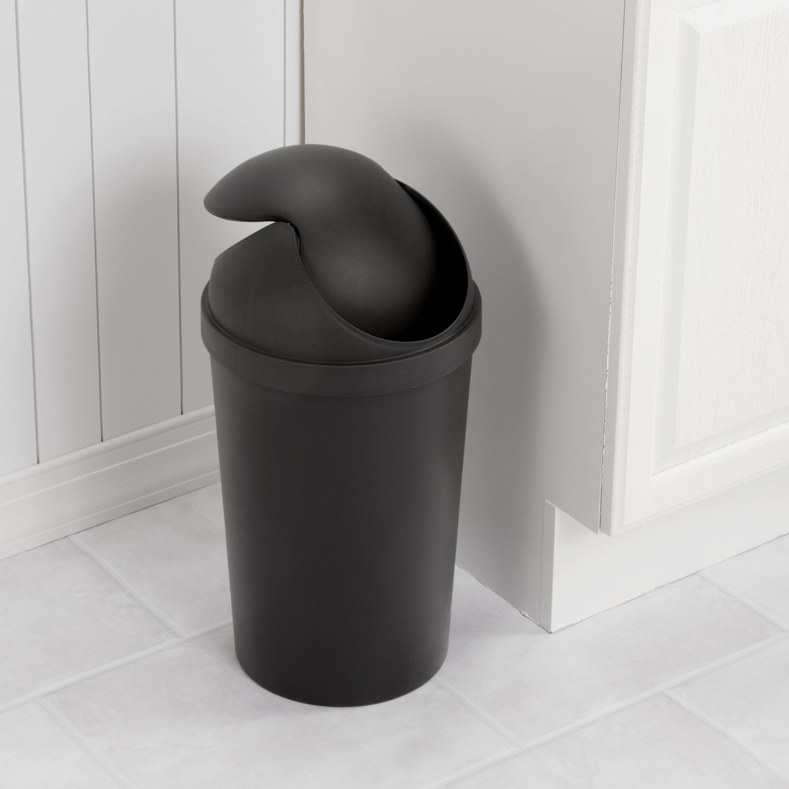 3 Gallon Trash Can Kitchen Waste Garbage Plastic Round Swing Top