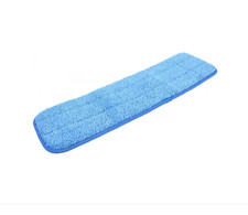 12 QTY Janico JaniFiber Microfiber Looped Wet Mop Pad - 18", Blue 6118BL