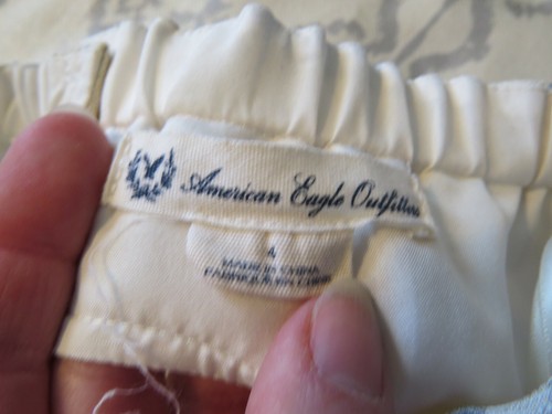 American Eagle Outfitters fitted Antique White Silver Gold Dress Sz 4 EXC - Picture 7 of 8