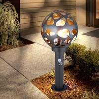 AußEn Sockel Leuchte Bewegungsmelder Garten Kugel Steh Lampe Edelstahl Anthrazit