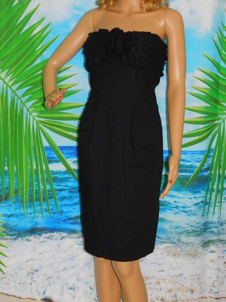 8 NEW Catherine Malandrino Little Black Cocktail Srapless Dress Stretch Blend