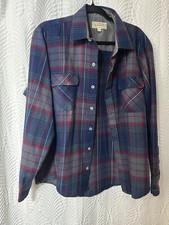VINTAGE ARROW SPORTSWEAR soft acrylic flannel shirt plaid