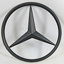 New for Mercedes Benz Matt Black Star Trunk Emblem Badge 90mm Free US Shipping P
