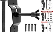 Wall Mount Spare Tire Carrier for Enclosed Trailer - Black