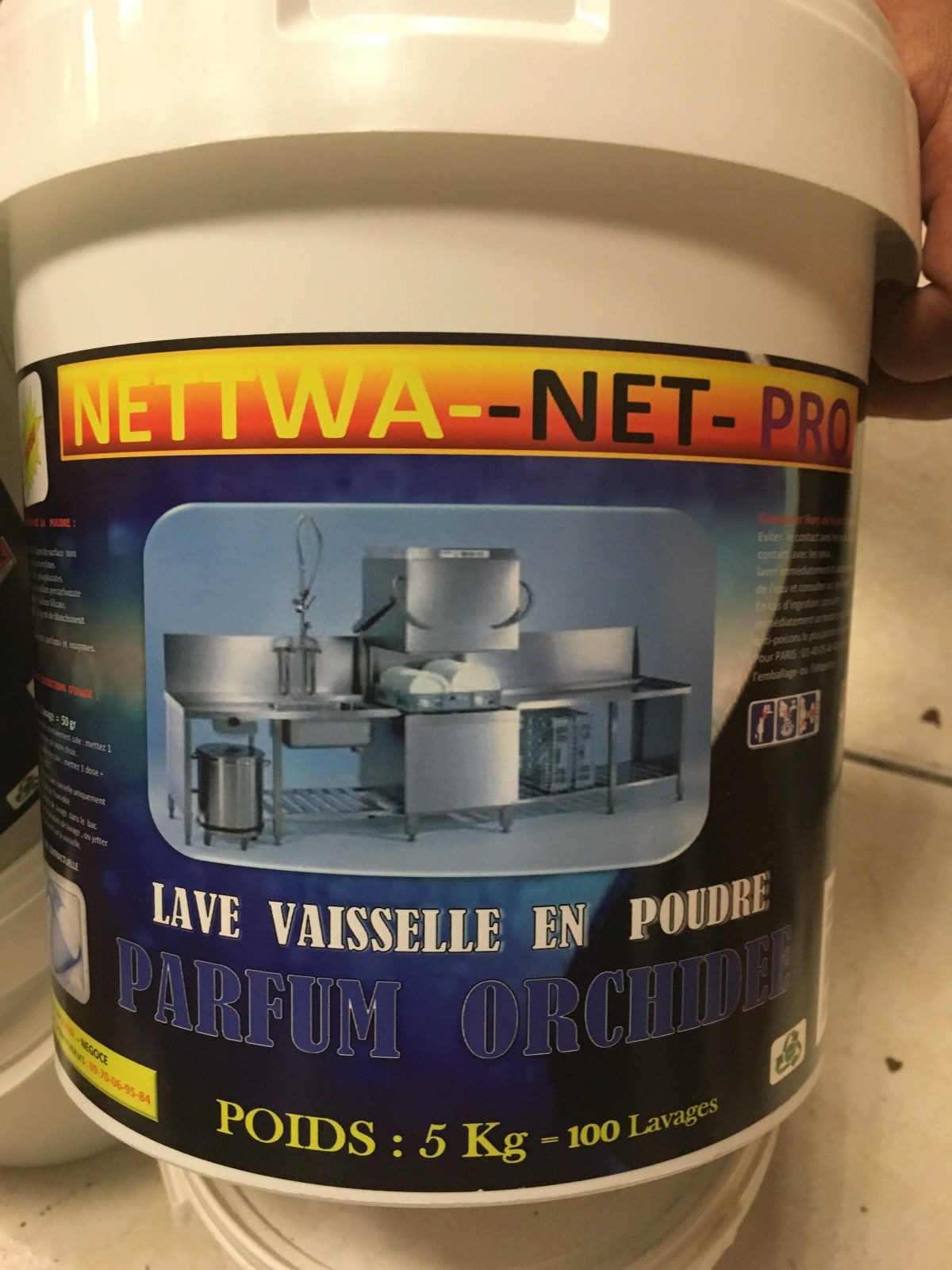 Poudre lave vaisselle NETTWA-NET pro lot de 2 x 5kg pour vaisselle éclatante