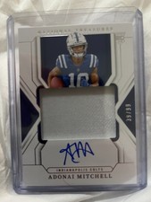 ADONAI MITCHELL 2024 PANINI NATIONAL TREASURES ROOKIE TRUE RPA RC AUTO /99 COLTS