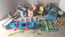  Vtg Lot Fisher Price Loving Family Nursery, Bedroom & Canoe 2004, 05 & 07 