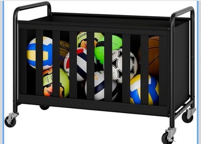 Ball Storage with Wheels, Ball Cart for Garage, Garage Sports Equipment Organ...
