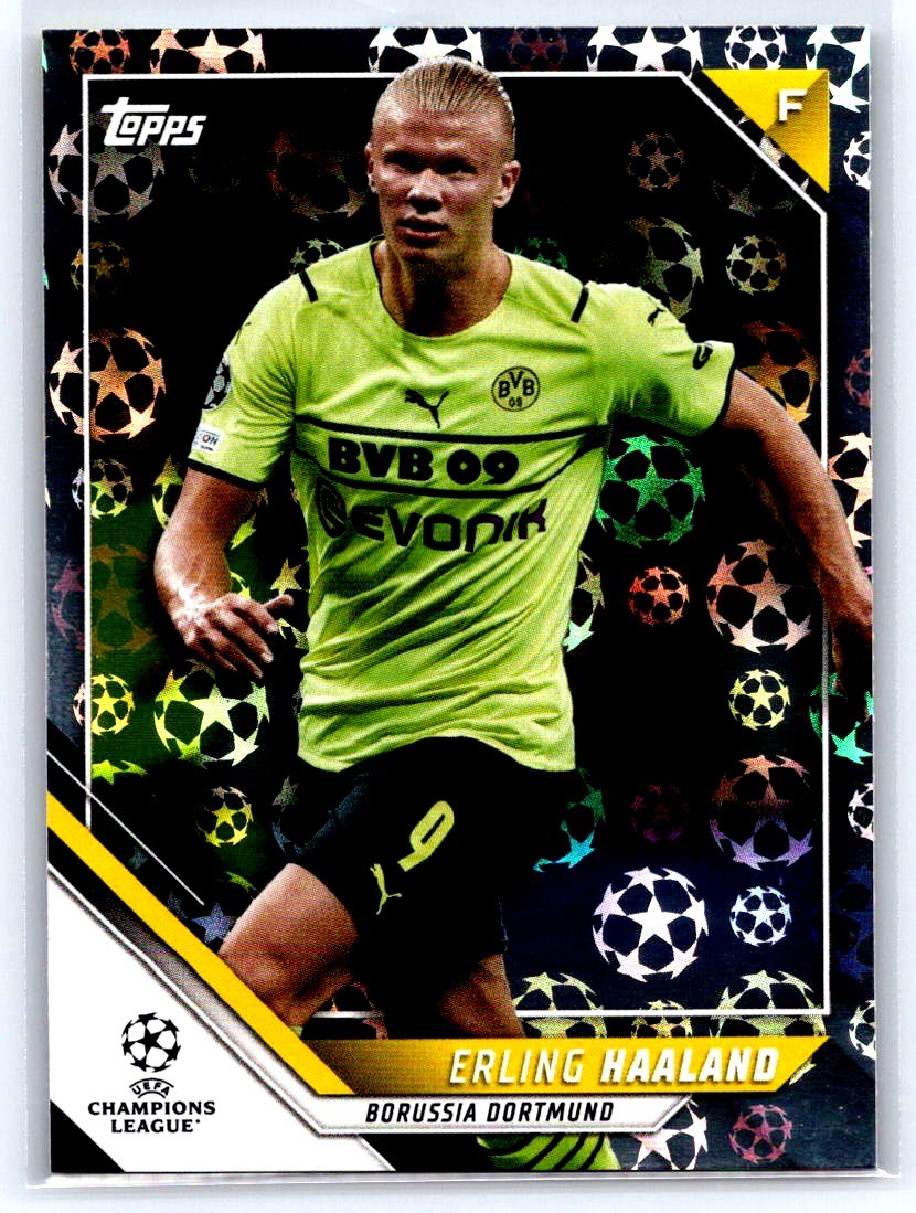 2021-22 Topps UEFA Champions League Starball Foil #1 Erling Haaland bx6c