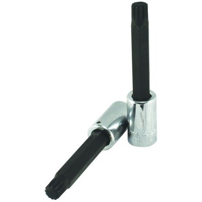 Long Spline Bit Socket M8 1/2'' Drive 110mm Length Trident T131108 - Free Postage