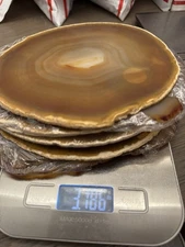 over 3lb agate slabs  12 slab lot 204
