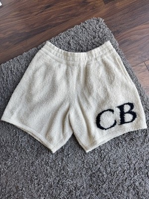 Cole Buxtonのニットショーツ/ L Cole Buxton Intarsia Logo CB Shorts Men White | Size Large / L