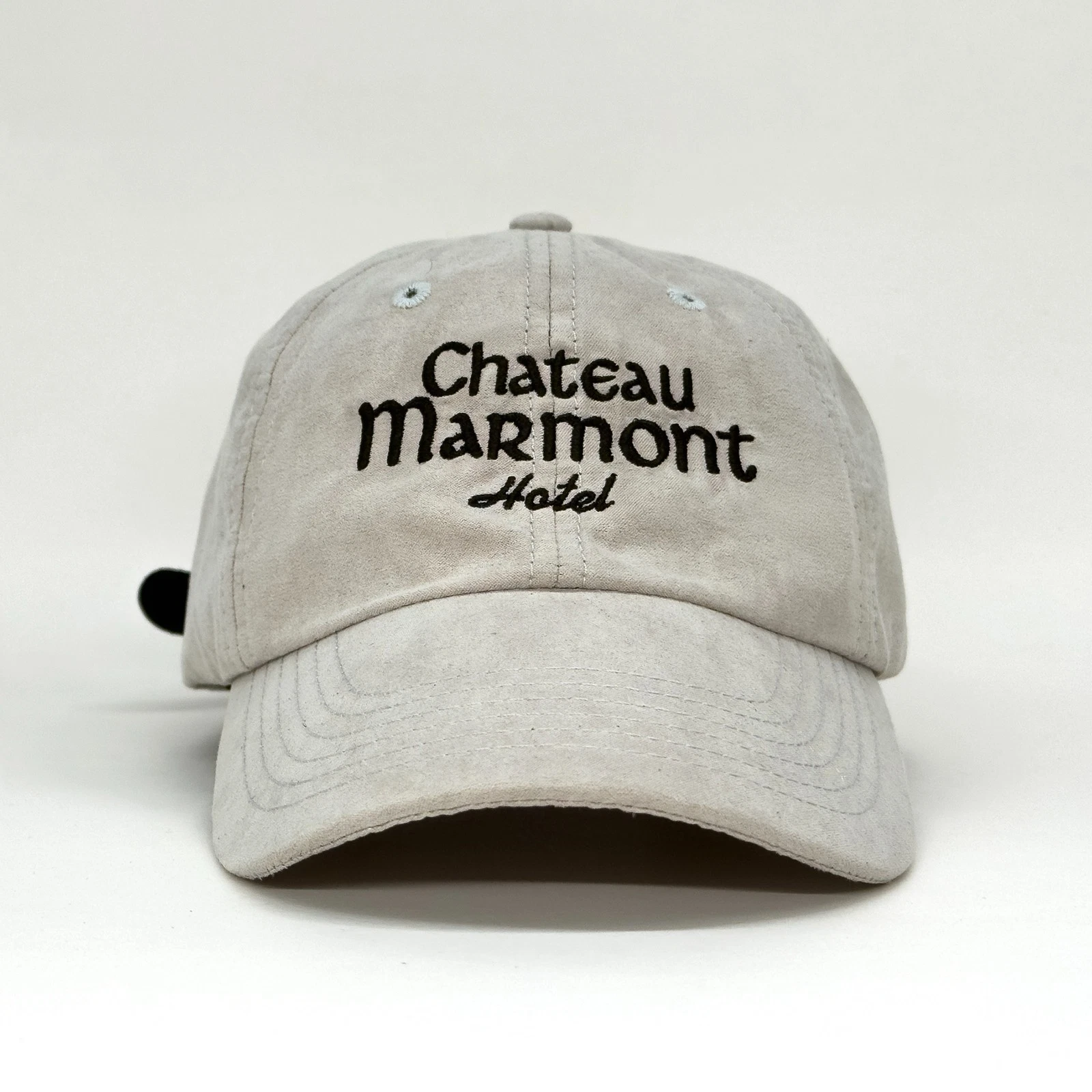 Chateau Marmont Faux Suede Dad Hat by Shutout Clothing – Neutral LA Streetwear H