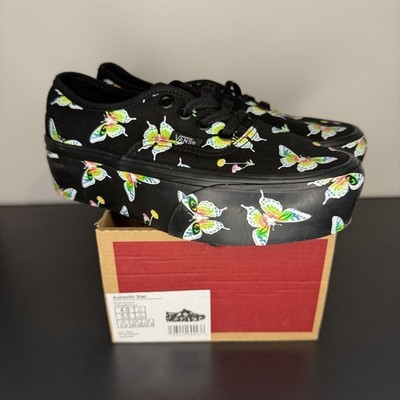 VANS Authentic Stackform Morph Blackout Butterflies Women's Platform Shoes