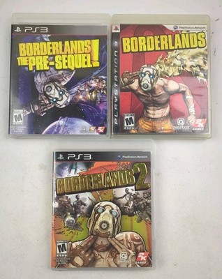 Borderlands 1 & 2 + The Pre-Sequel PS3 3 Game Bundle Lot Complete CIB Shooter