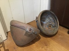 Pair Lucas P100 Headlamp shells  and rims, Vintage Prewar, VSCC