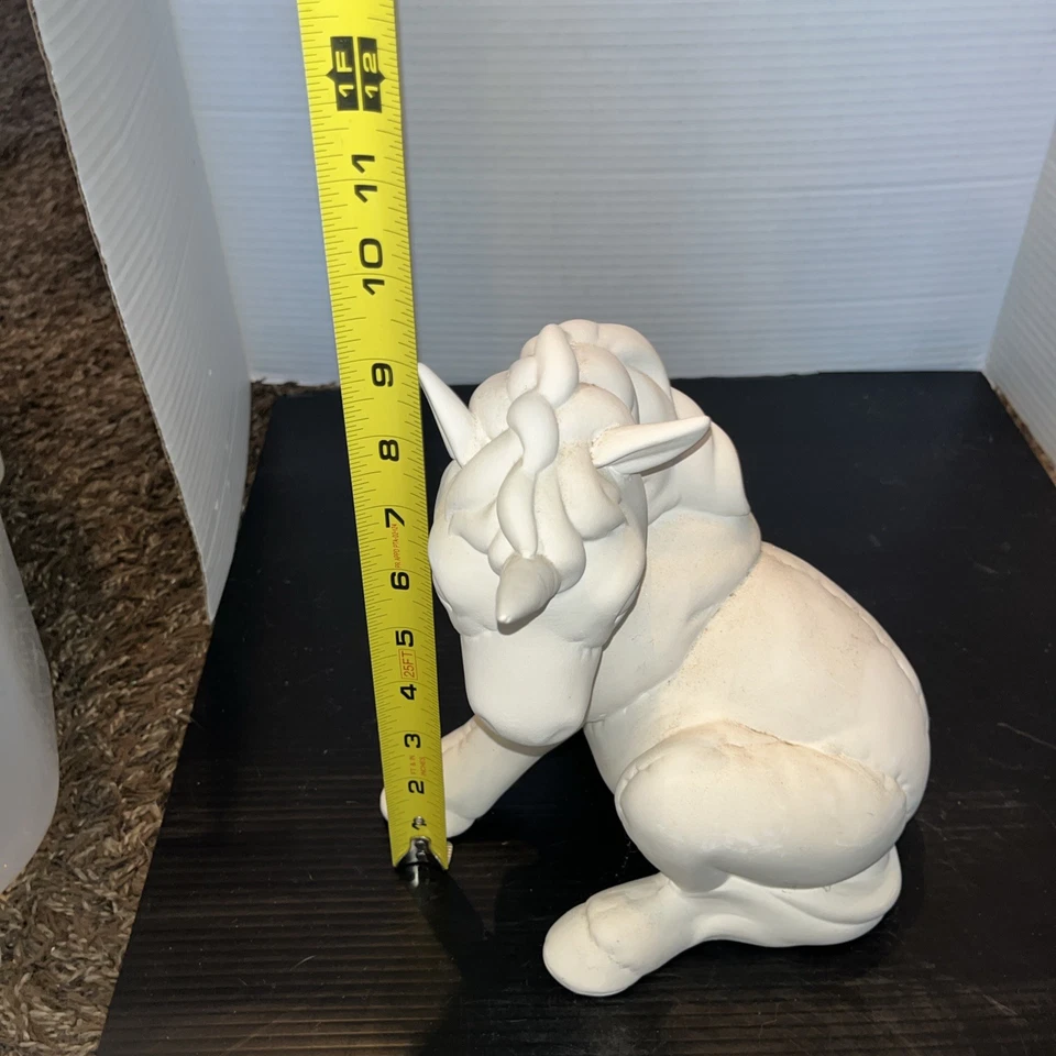 Unicorn ~ Ceramic Bisque Ready to Paint 9” X 9” - Image 3 of 4