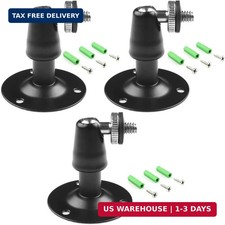 Camera Bracket Mount 3 Pcs Security Wall 363.75 cubic centimeters, Black