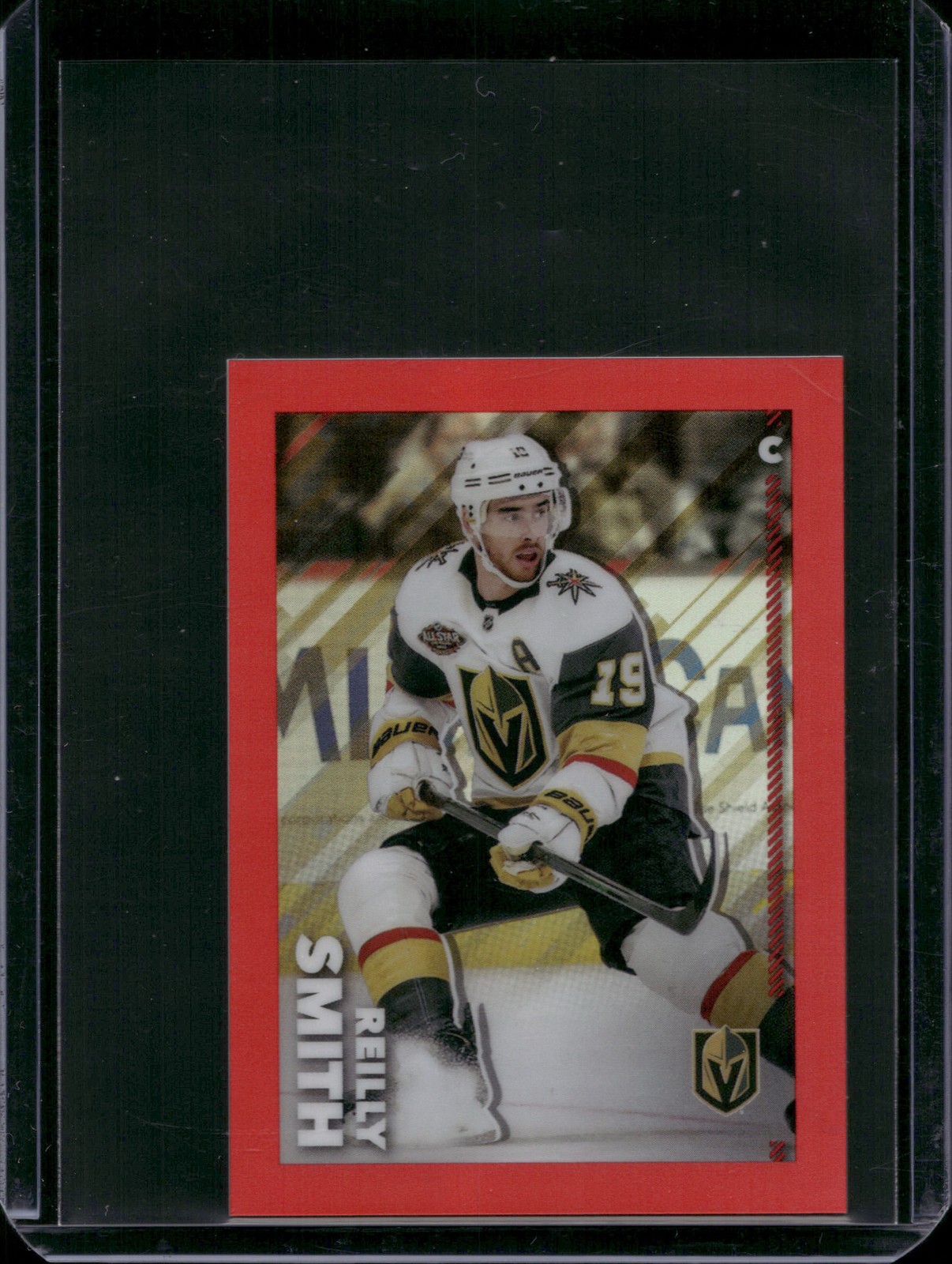 2022-23 Topps Chrome NHL Sticker Collection #503 Reilly Smith Red Refractors /5