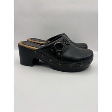 Mudd Y2K Chunky Black Platform Clogs Women Size 8