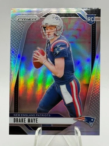 2024 Panini Prizm #329 - Drake Maye Silver Prizm Rookie Card - NM-MT+