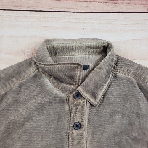 John Varvatos Shirt Mens Small Olive Green Button Up Corduroy Long Sleeve Casual - Picture 3 of 9