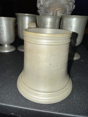 1927 Gross Pointe Hunt Club Pewter Stein Steeplechase 2nd Pl. Trophy Horse Race