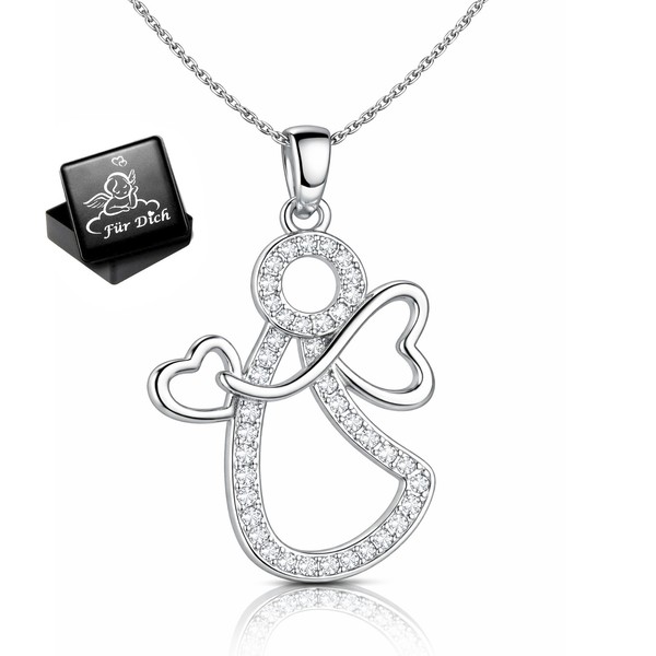 925 Silber Engel Kette Schutzengel MäDchen Kinder Damen Halskette Geschenk-image